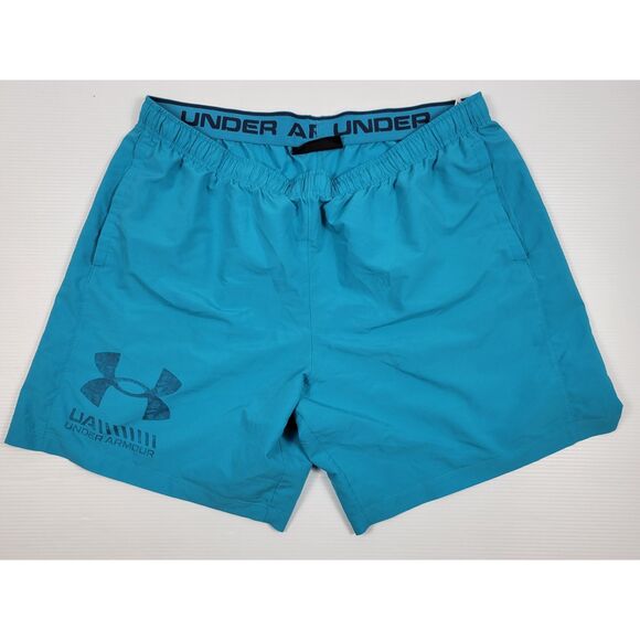 Men’s Under Armor UA Woven Graphics Shorts‎ 1362286 Turquoise/Aqua XXL 2XL - Picture 1 of 7